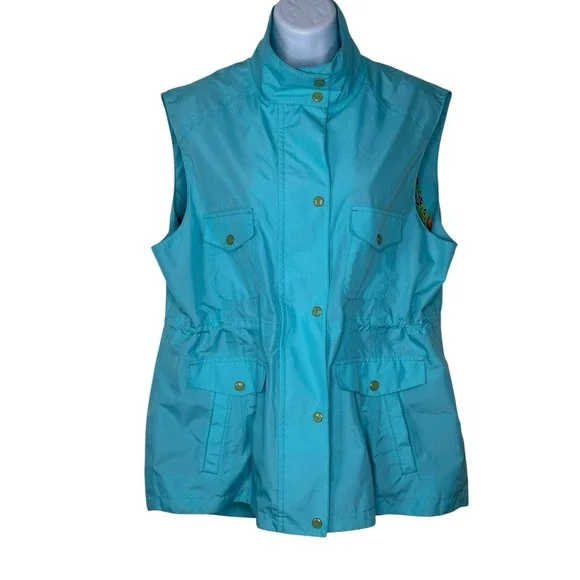 Peter Millar Women's Element Water Resistant Vest Golf Aqua XL Active Gorpcore - Picture 2 of 10